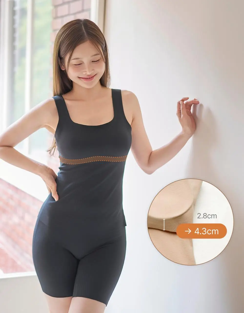 [손예진PICK] 감탄브라 웜에어리 히트탑 스퀘어넥 단품 상세페이지 30